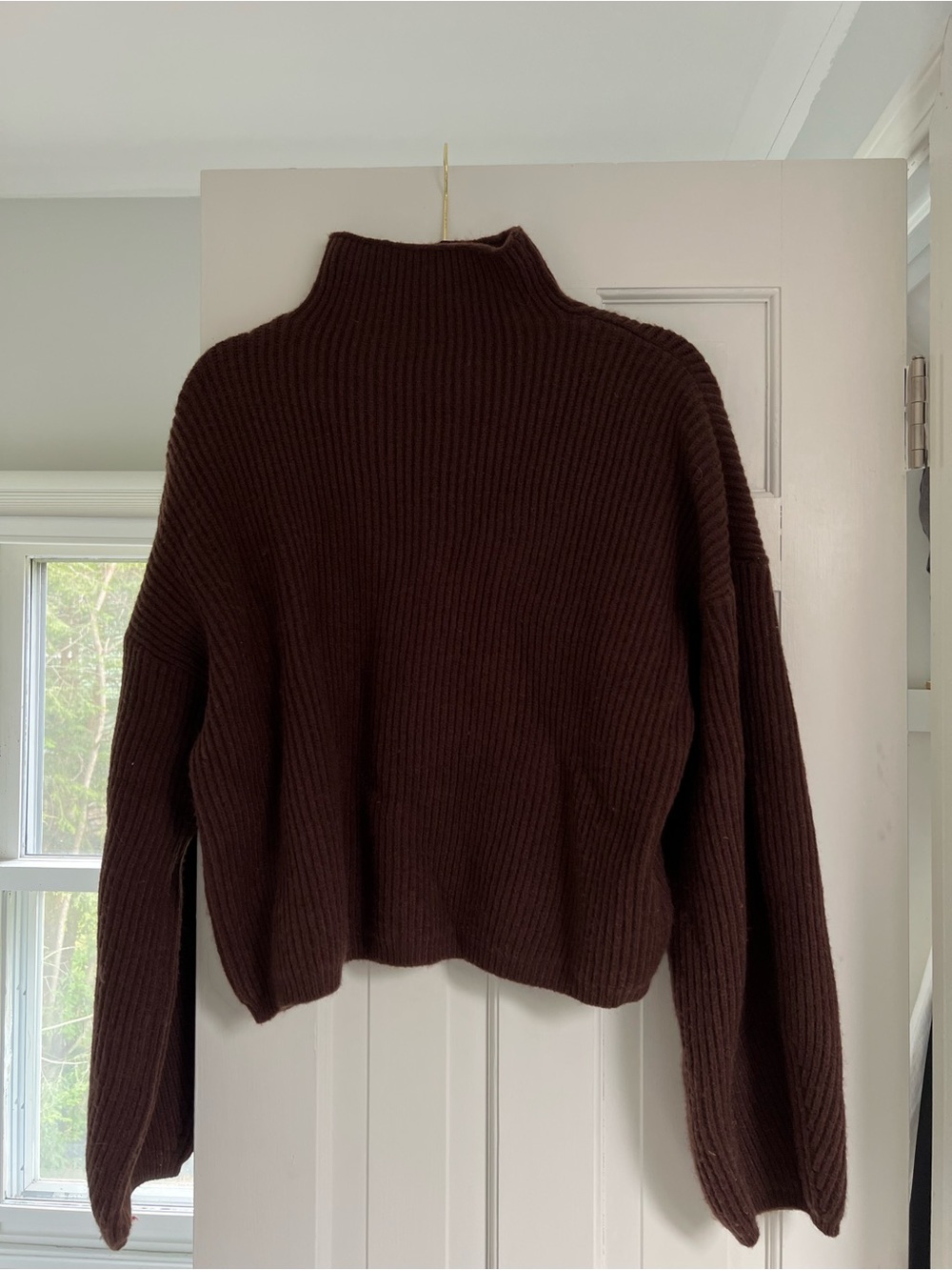 Princess Polly Chocolate Ribbed Turtleneck Sweater